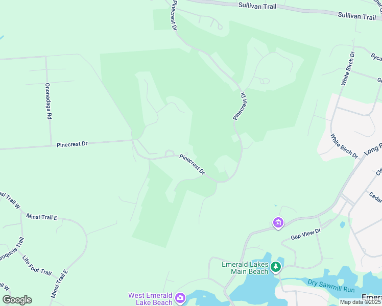 map of restaurants, bars, coffee shops, grocery stores, and more near 204 Lenni Trail in Pocono Pines