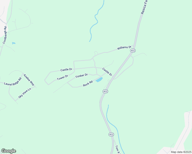 map of restaurants, bars, coffee shops, grocery stores, and more near 124 Rock Road in East Stroudsburg