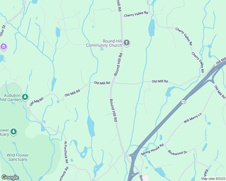 map of restaurants, bars, coffee shops, grocery stores, and more near 365 Round Hill Road in Greenwich