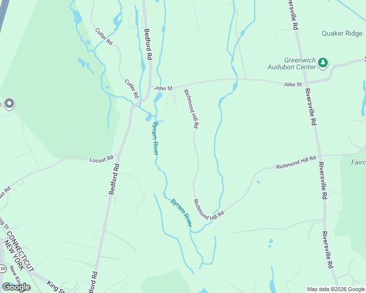 map of restaurants, bars, coffee shops, grocery stores, and more near 88 Richmond Hill Road in Greenwich