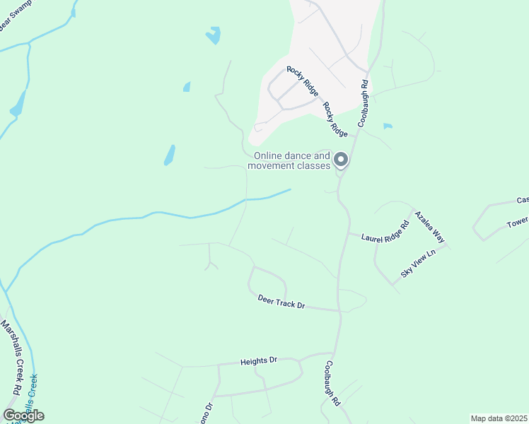 map of restaurants, bars, coffee shops, grocery stores, and more near 2428 Sidorick Lane in East Stroudsburg