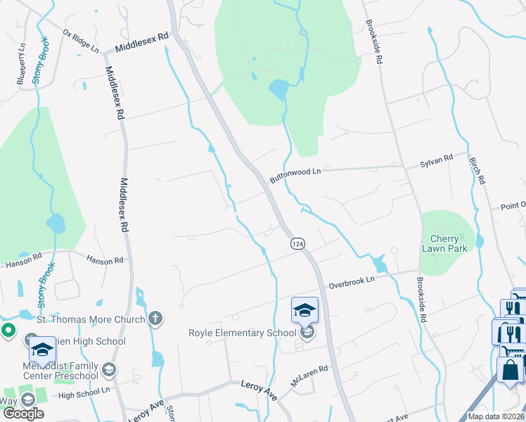 map of restaurants, bars, coffee shops, grocery stores, and more near 223 Mansfield Avenue in Darien