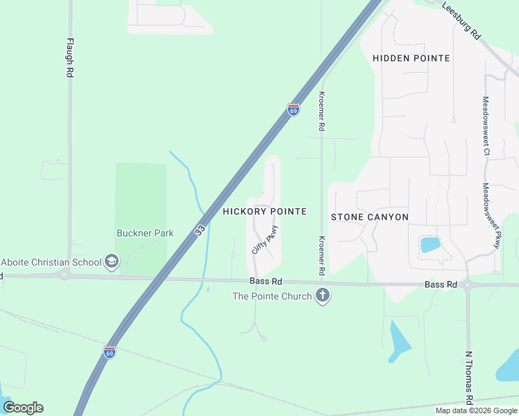 map of restaurants, bars, coffee shops, grocery stores, and more near 5618 Cades Cove in Fort Wayne