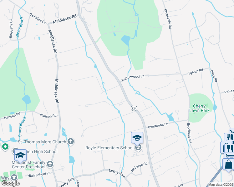map of restaurants, bars, coffee shops, grocery stores, and more near 223 Mansfield Avenue in Darien
