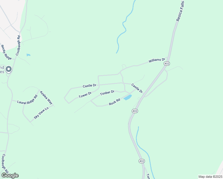 map of restaurants, bars, coffee shops, grocery stores, and more near 222 Timber Drive in East Stroudsburg