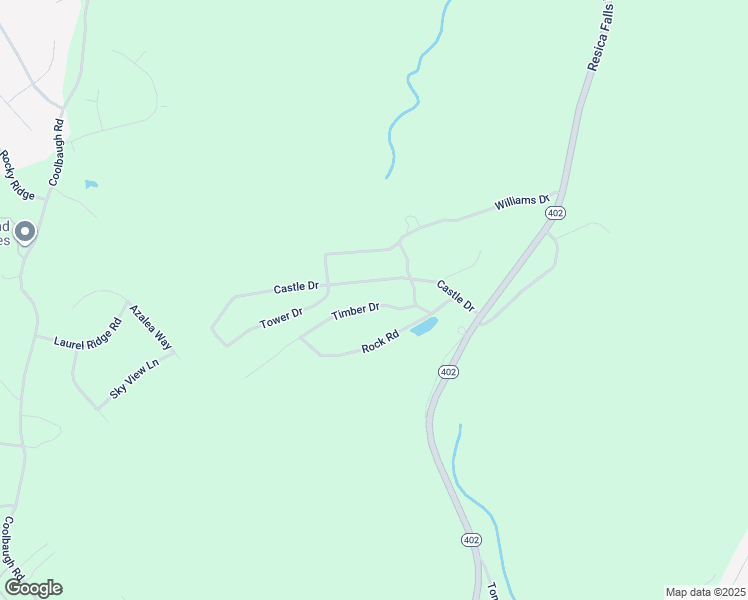 map of restaurants, bars, coffee shops, grocery stores, and more near 222 Timber Drive in East Stroudsburg