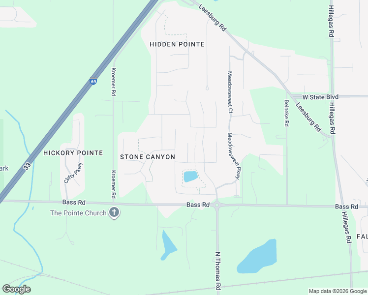 map of restaurants, bars, coffee shops, grocery stores, and more near 2008 Christie Cove in Fort Wayne
