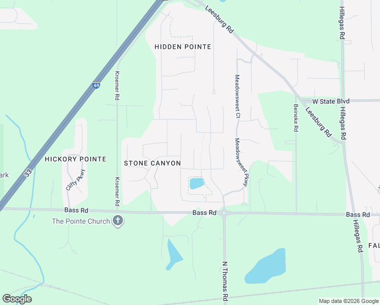 map of restaurants, bars, coffee shops, grocery stores, and more near 2008 Christie Cove in Fort Wayne