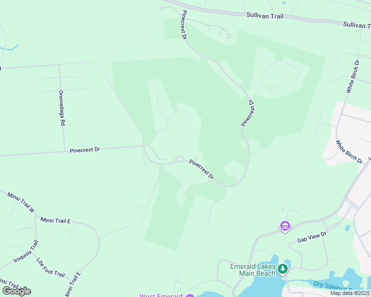 map of restaurants, bars, coffee shops, grocery stores, and more near 104 Meenesink Lane in Pocono Pines