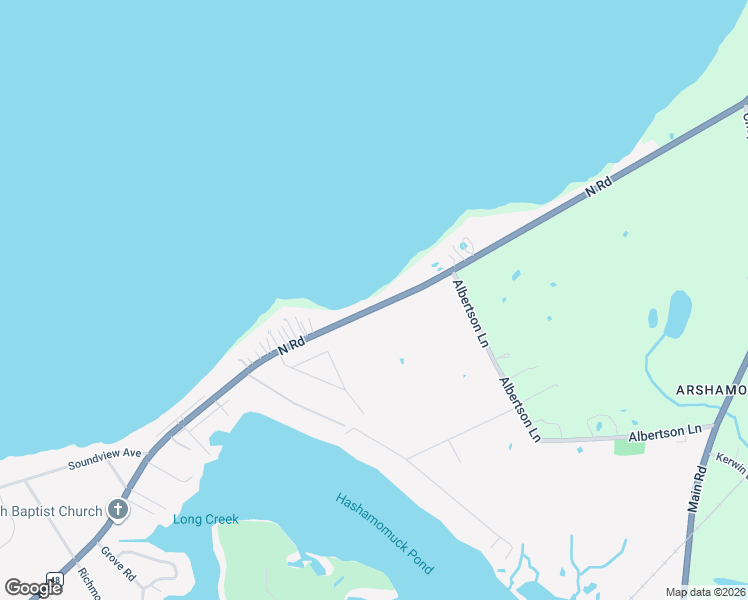 map of restaurants, bars, coffee shops, grocery stores, and more near 55835 North Road in Greenport