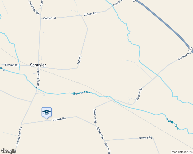 map of restaurants, bars, coffee shops, grocery stores, and more near in Schuyler