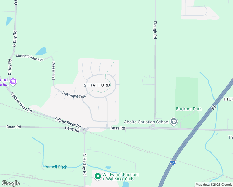 map of restaurants, bars, coffee shops, grocery stores, and more near 1932 Mark Anthony Crossing in Fort Wayne