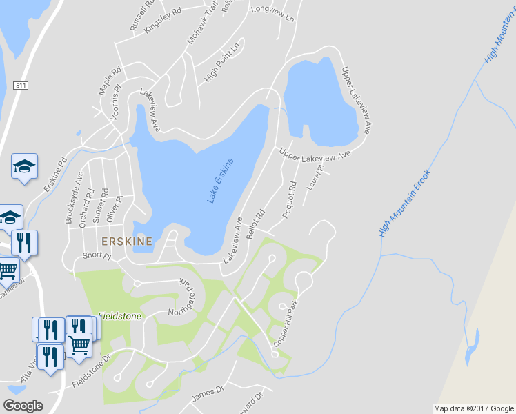 map of restaurants, bars, coffee shops, grocery stores, and more near 54 Bellot Road in Ringwood