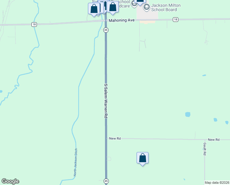 map of restaurants, bars, coffee shops, grocery stores, and more near 461 South Salem-Warren Road in North Jackson