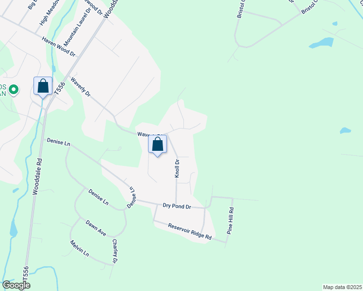 map of restaurants, bars, coffee shops, grocery stores, and more near 812 Knoll Drive in East Stroudsburg
