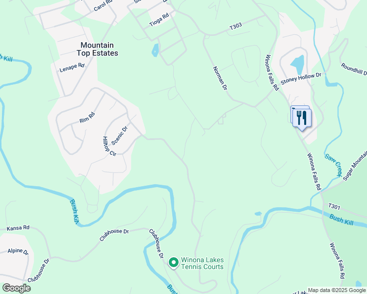 map of restaurants, bars, coffee shops, grocery stores, and more near 120 Gold Lane in Stroudsburg