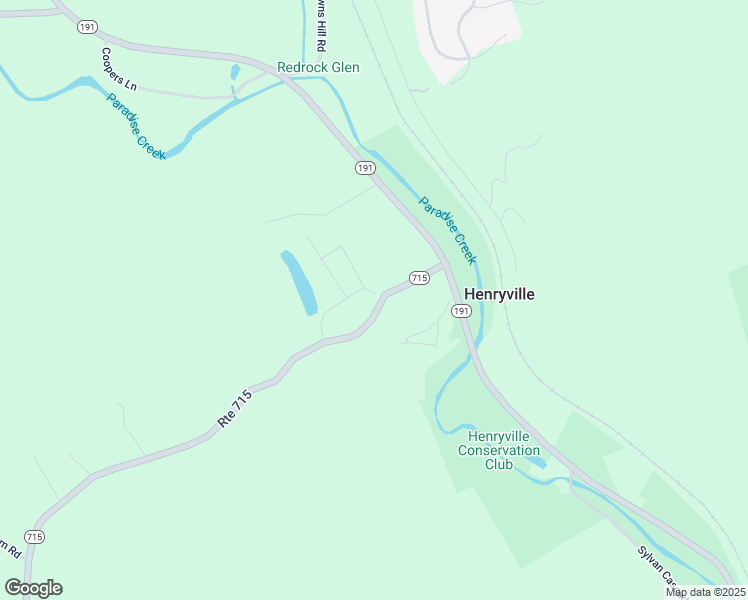 map of restaurants, bars, coffee shops, grocery stores, and more near 3765 Route 715 in Henryville