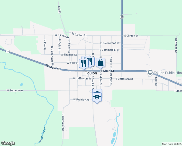 map of restaurants, bars, coffee shops, grocery stores, and more near in Toulon