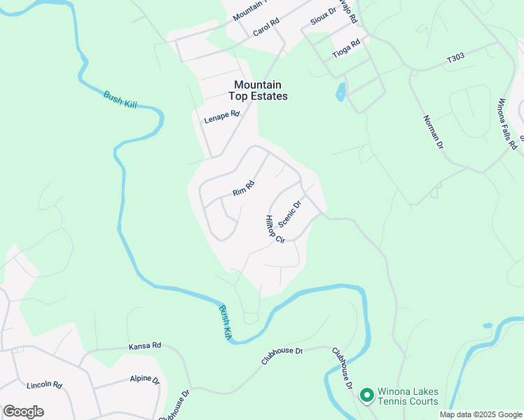 map of restaurants, bars, coffee shops, grocery stores, and more near 64 Hilltop Circle in East Stroudsburg