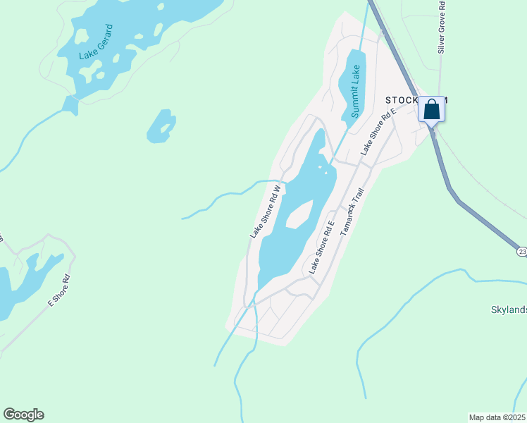 map of restaurants, bars, coffee shops, grocery stores, and more near 44 Lake Shore Road West in Hardyston Township