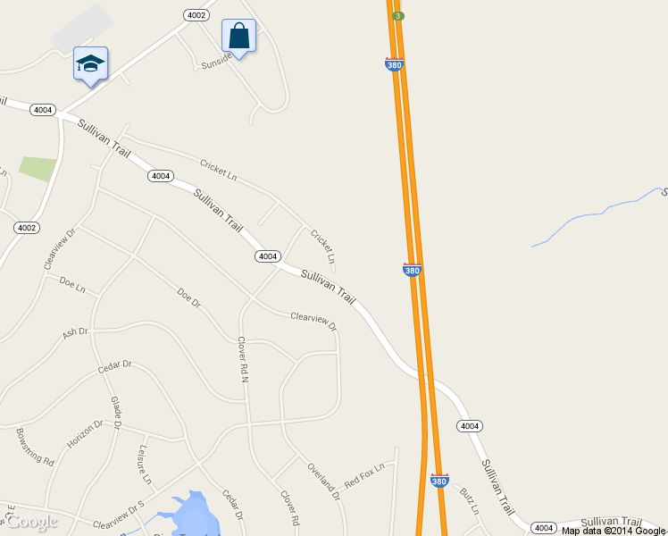 map of restaurants, bars, coffee shops, grocery stores, and more near 679 Cricket Lane in Long Pond