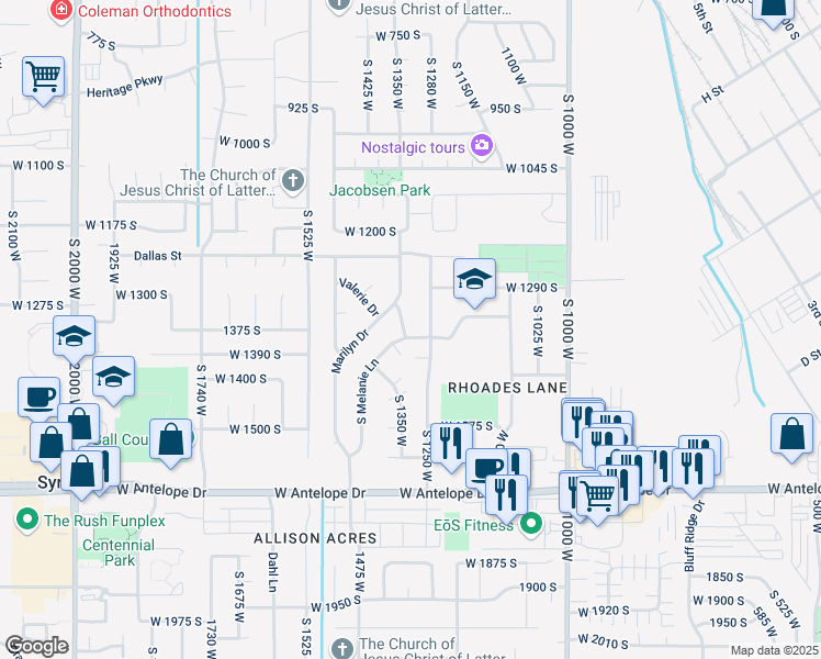map of restaurants, bars, coffee shops, grocery stores, and more near 1316 Ann St in Syracuse