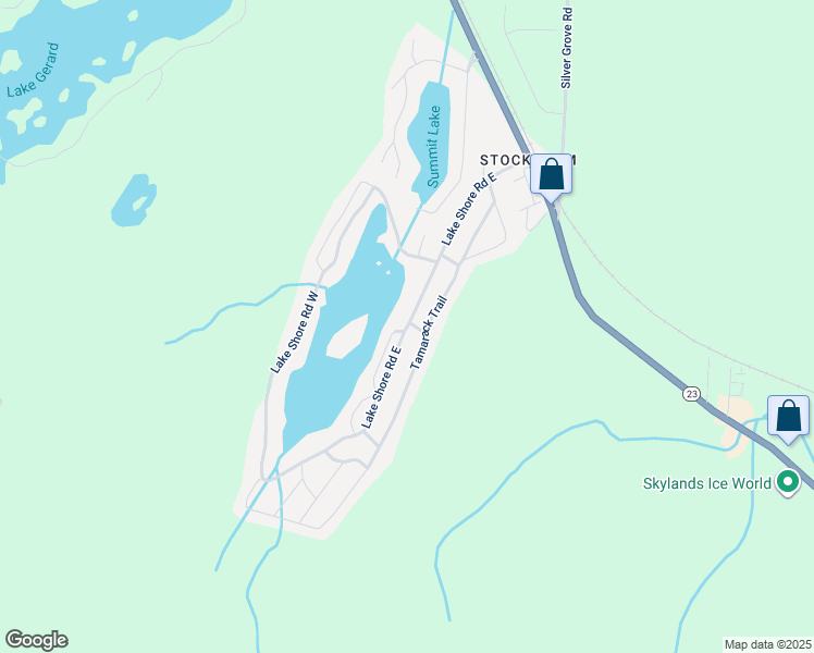 map of restaurants, bars, coffee shops, grocery stores, and more near 38 Lake Shore Road East in Hardyston Township