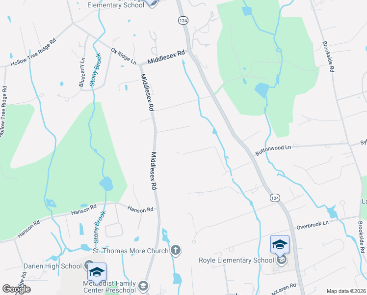 map of restaurants, bars, coffee shops, grocery stores, and more near 71 Peach Hill Road in Darien