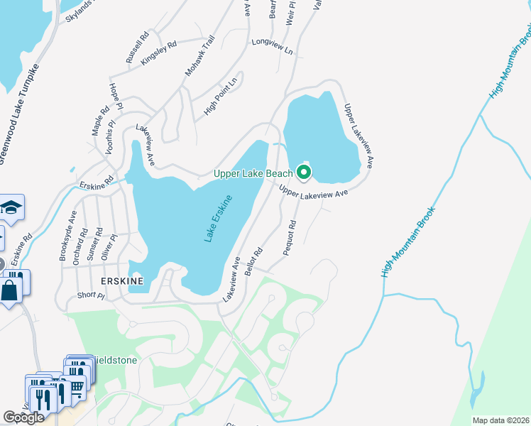 map of restaurants, bars, coffee shops, grocery stores, and more near 224 Lakeview Avenue in Ringwood