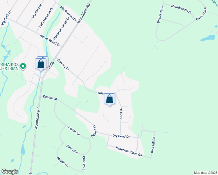 map of restaurants, bars, coffee shops, grocery stores, and more near 213 Waverly Drive in East Stroudsburg