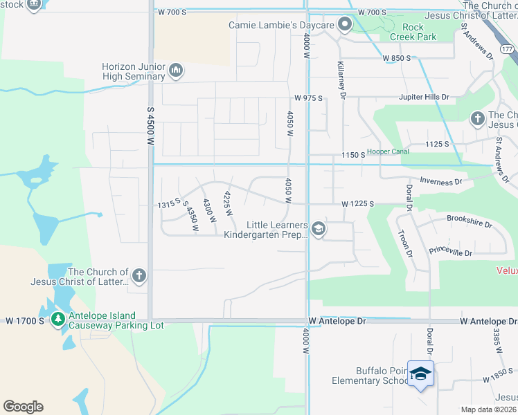 map of restaurants, bars, coffee shops, grocery stores, and more near 1340 South 4125 West in Syracuse
