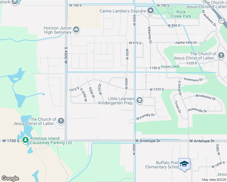 map of restaurants, bars, coffee shops, grocery stores, and more near 1340 South 4125 West in Syracuse