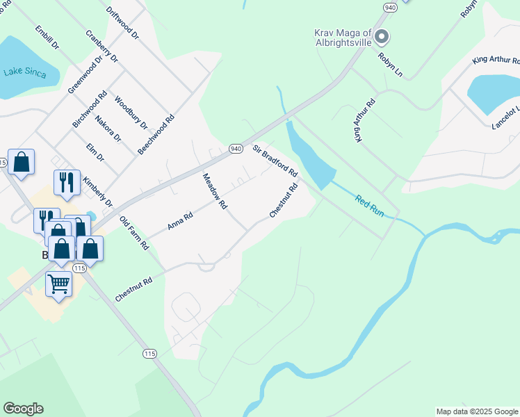 map of restaurants, bars, coffee shops, grocery stores, and more near 331 Chestnut Road in Blakeslee