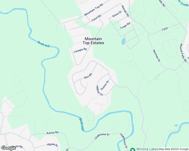 map of restaurants, bars, coffee shops, grocery stores, and more near 140 Rim Road in East Stroudsburg