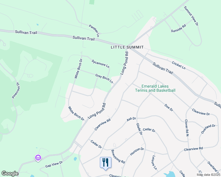 map of restaurants, bars, coffee shops, grocery stores, and more near in Long Pond