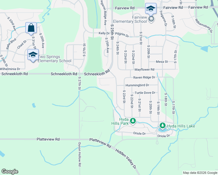 map of restaurants, bars, coffee shops, grocery stores, and more near 2502 Hummingbird Circle in Bellevue