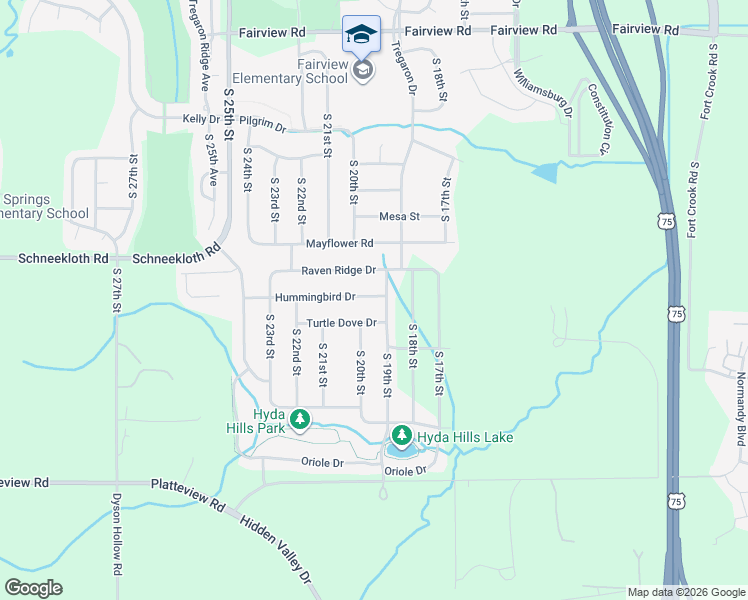 map of restaurants, bars, coffee shops, grocery stores, and more near 1905 Hummingbird Drive in Bellevue