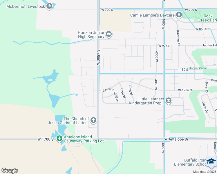 map of restaurants, bars, coffee shops, grocery stores, and more near 1302 South 4350 West in Syracuse