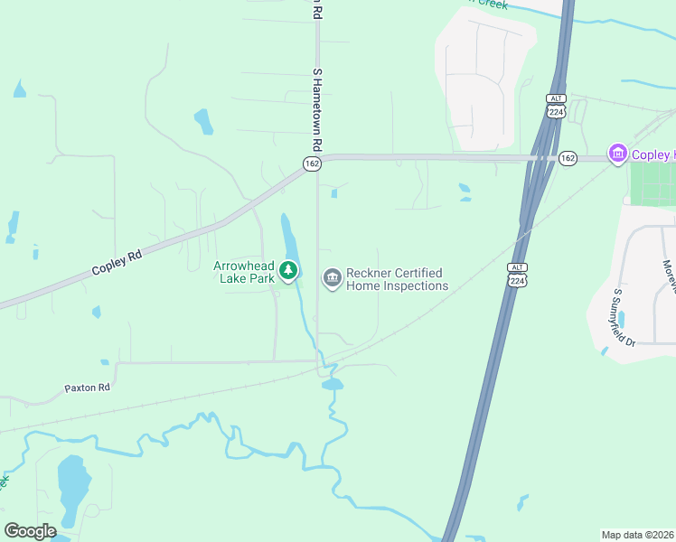 map of restaurants, bars, coffee shops, grocery stores, and more near 1477 South Hametown Road in Akron