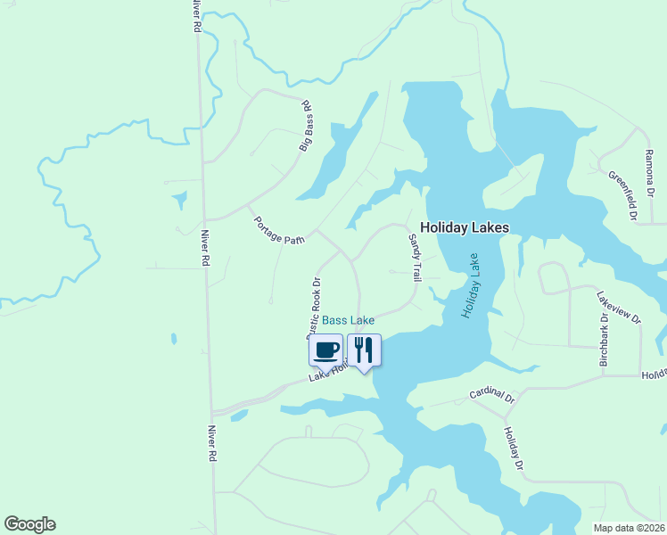 map of restaurants, bars, coffee shops, grocery stores, and more near 124 Rustic Rook Drive in Willard