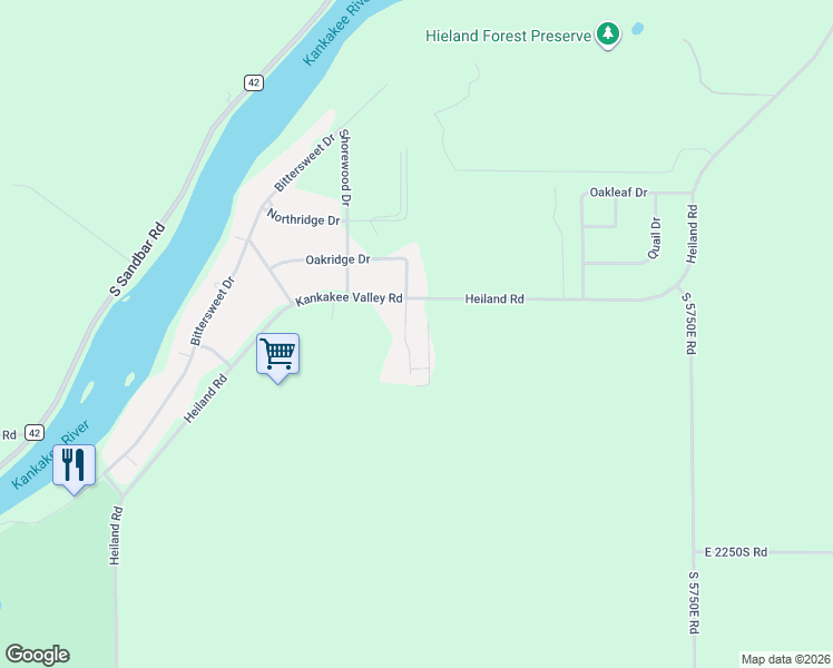 map of restaurants, bars, coffee shops, grocery stores, and more near 1821 South Oaklawn Drive in Saint Anne