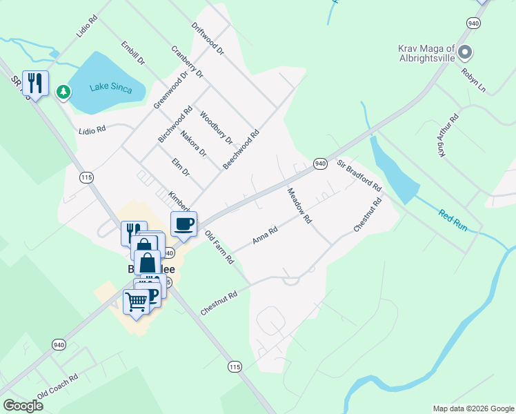 map of restaurants, bars, coffee shops, grocery stores, and more near 1250 N 9th St in Blakeslee
