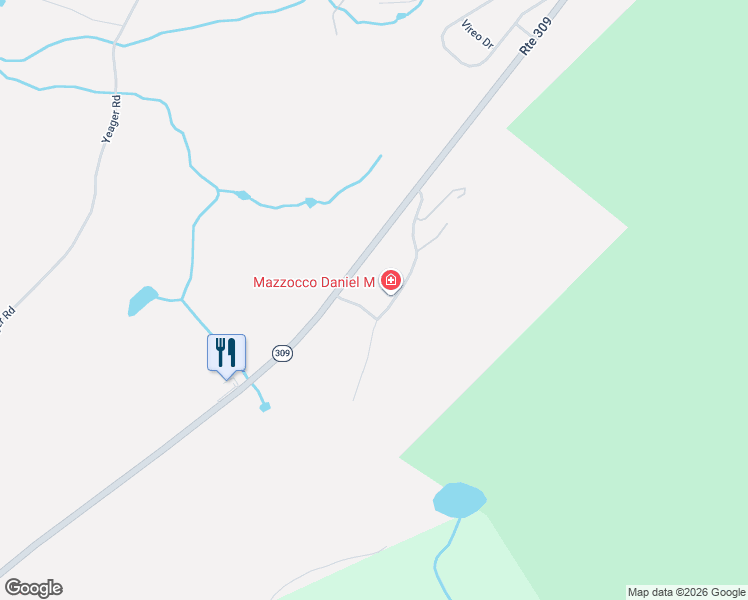 map of restaurants, bars, coffee shops, grocery stores, and more near 129 Jacobs Ladder in Mountain Top