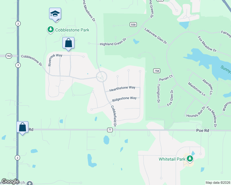 map of restaurants, bars, coffee shops, grocery stores, and more near 4526 Hearthstone Way in Medina