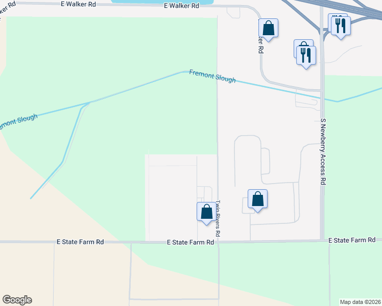 map of restaurants, bars, coffee shops, grocery stores, and more near Unnamed Road in North Platte