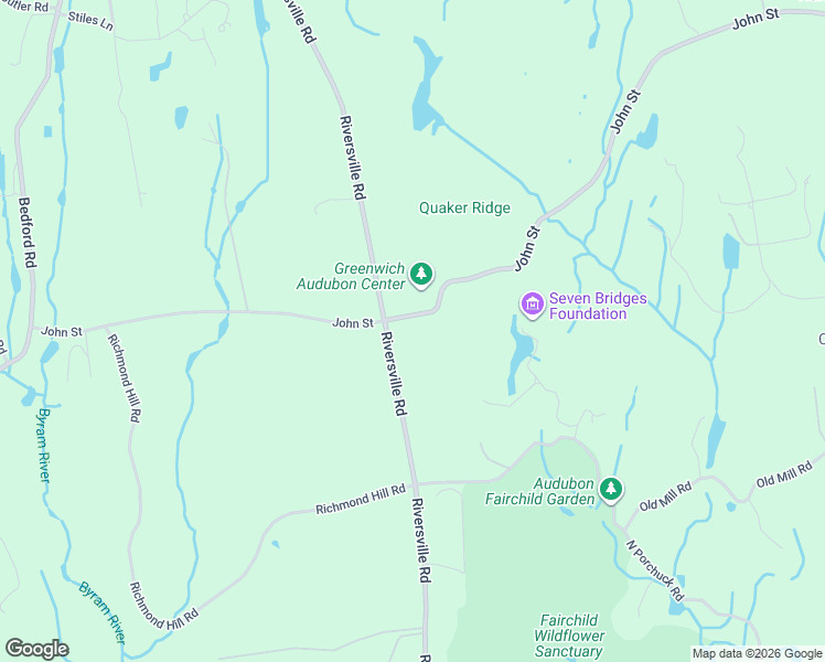 map of restaurants, bars, coffee shops, grocery stores, and more near 607 Riversville Road in Greenwich