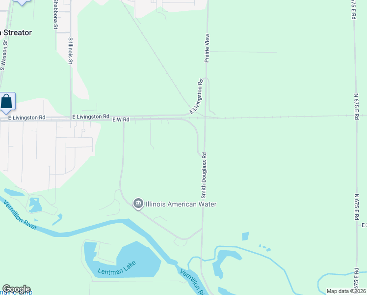 map of restaurants, bars, coffee shops, grocery stores, and more near 32415 North 600 East Road in Streator