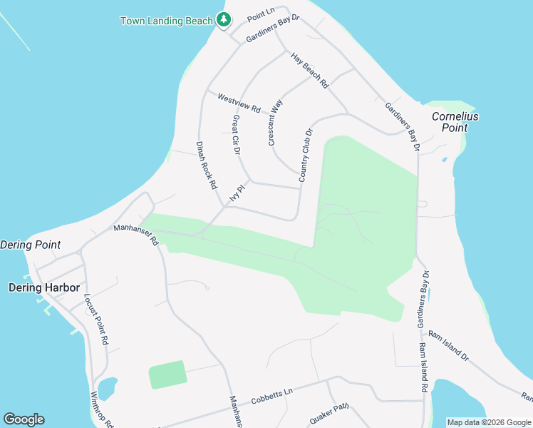 map of restaurants, bars, coffee shops, grocery stores, and more near 10 Country Club Drive in Shelter Island Heights