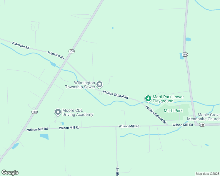 map of restaurants, bars, coffee shops, grocery stores, and more near 841 Phillips School Road in New Wilmington