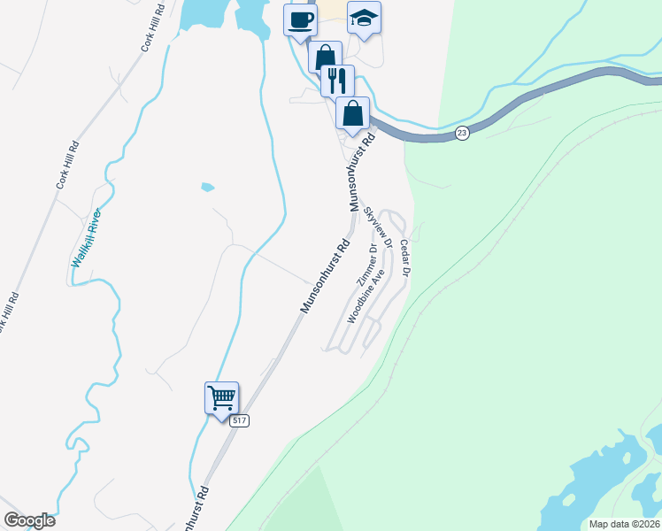 map of restaurants, bars, coffee shops, grocery stores, and more near 109 Munsonhurst Road in Franklin